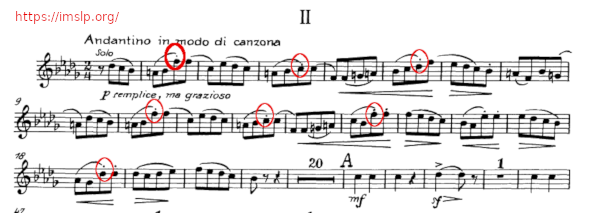 Tch. 4th, Oboe solo